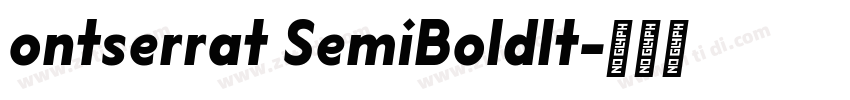ontserrat SemiBoldIt字体转换